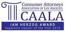 Consumer Attorneys Association of Los Angeles | CAALA | Ian Herzog Award | Appellate Lawyer of the Year 2010